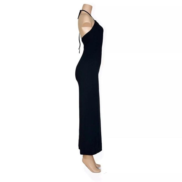 STAUD Abigail Swirl Halter Maxi Dress, Black, 2 (US) - Picture 6 of 8